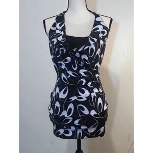 Tempted Black and White Mini Dress